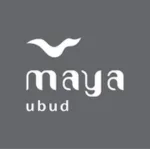 Logo Maya Ubud, pelanggan Karunia Wood